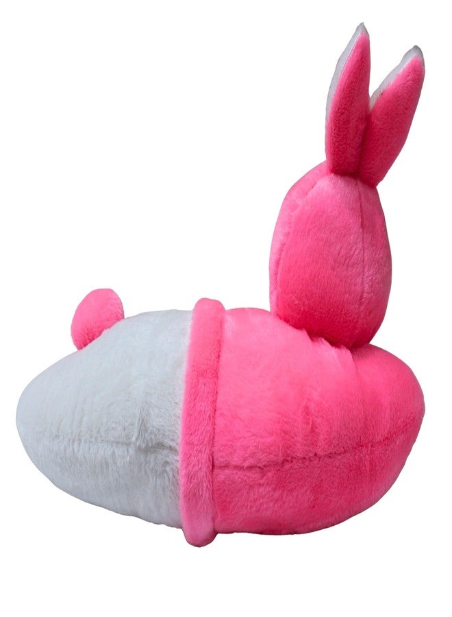 تيكلز وسادة داعمة ناعمة محشوة على شكل أرنب، هدية مثالية للأطفال من الجنسين في أعياد الميلاد (الحجم: 40 سم، اللون: وردي وأبيض) - Image 3